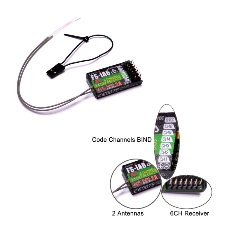 Drone Racing Battery - Flysky FS-IA6 Ontvanger 6CH Dubbele Antenne