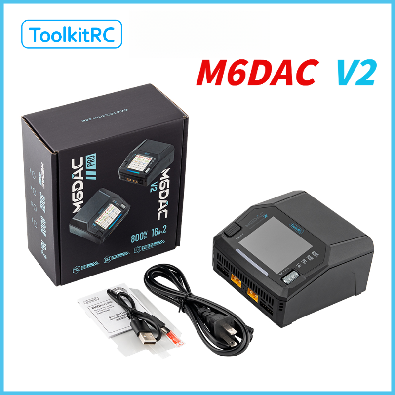 Drone Racing Charger - ToolkitRC M6DAC V2 RC Auto 7.4v