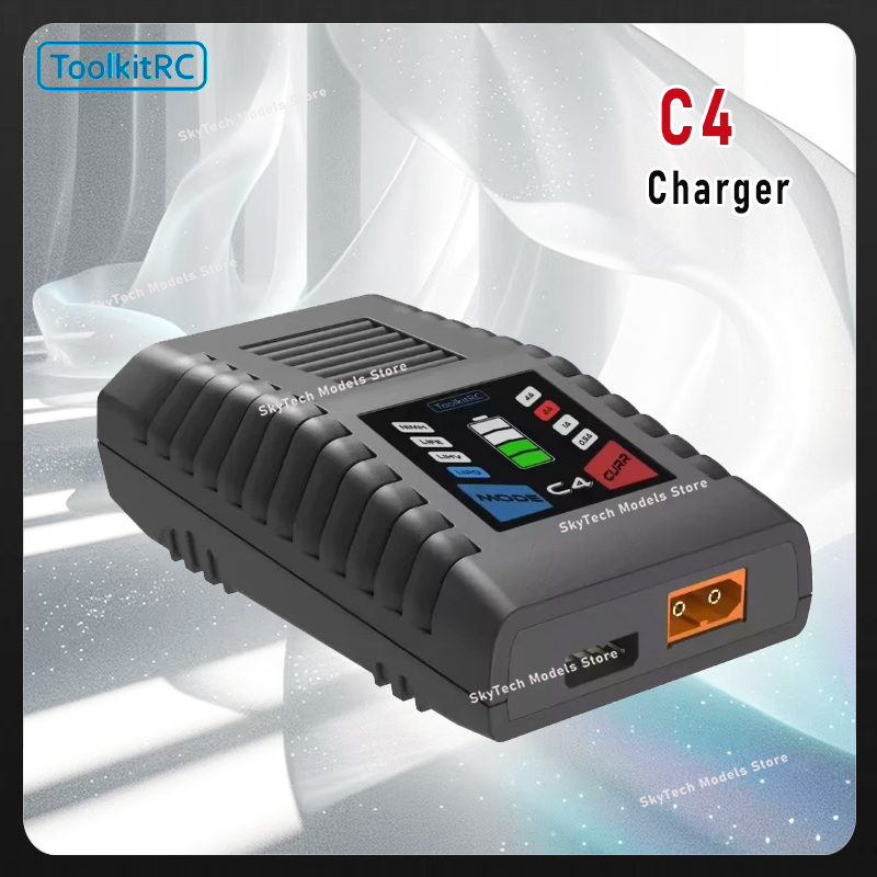 Drone Racing Charger - ToolkitRC C4 50W Eenvoudige Evenwichtige Lader