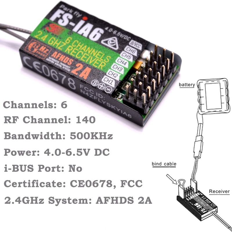 Flysky FS-IA6 Ontvanger 6CH Du - Drone Racing Battery recensie en prijs