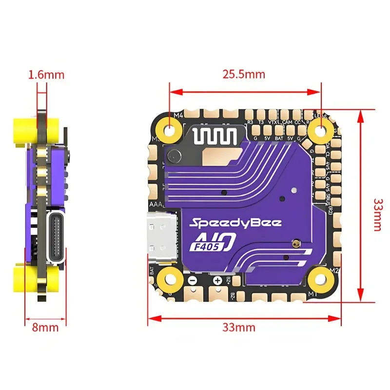 SpeedyBee F405 AIO Flight Cont - Drone Racing Esc recensie en prijs