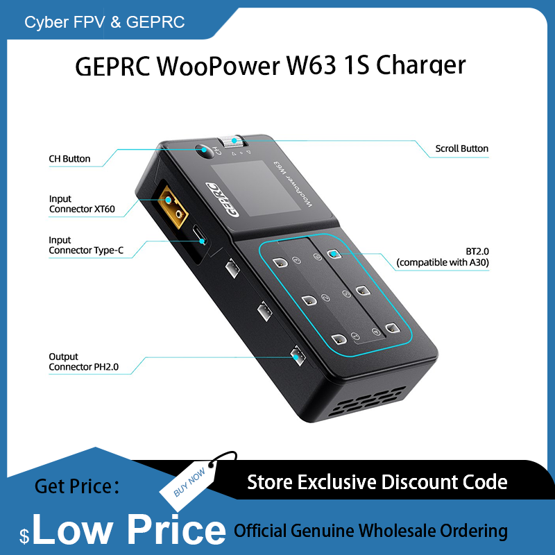 GEPRC WooPower W63 1S oplader  - Drone Racing Charger recensie en prijs