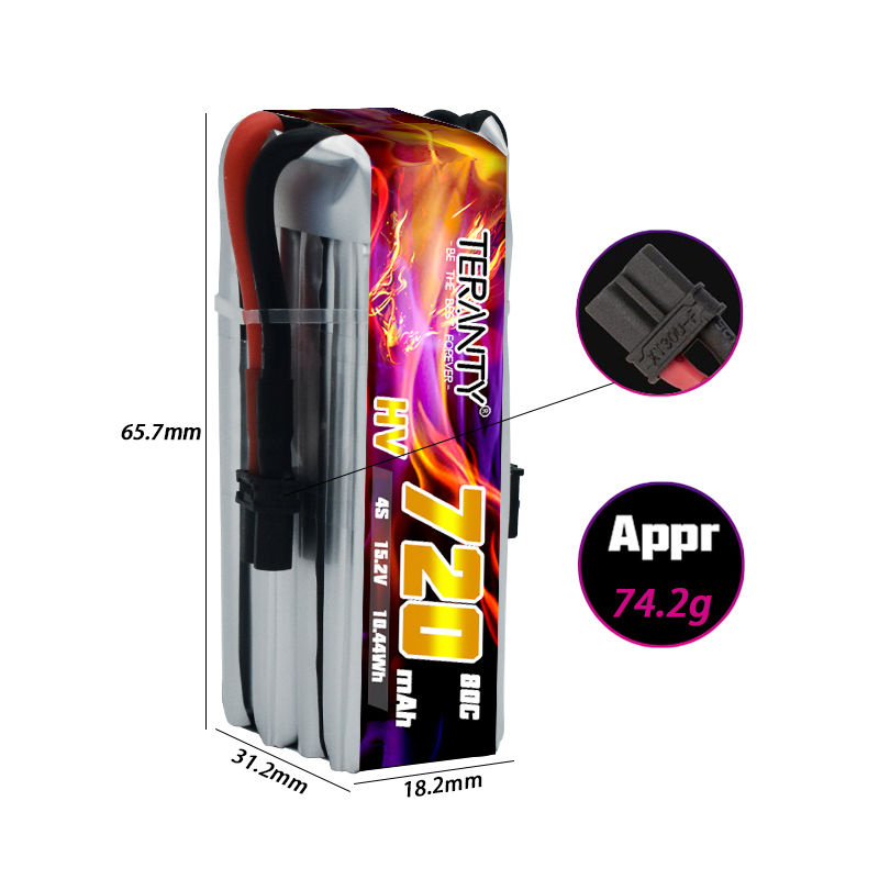 TERANTY 720mAh 4S 15.2V HV Lip - Drone Racing Battery recensie en prijs